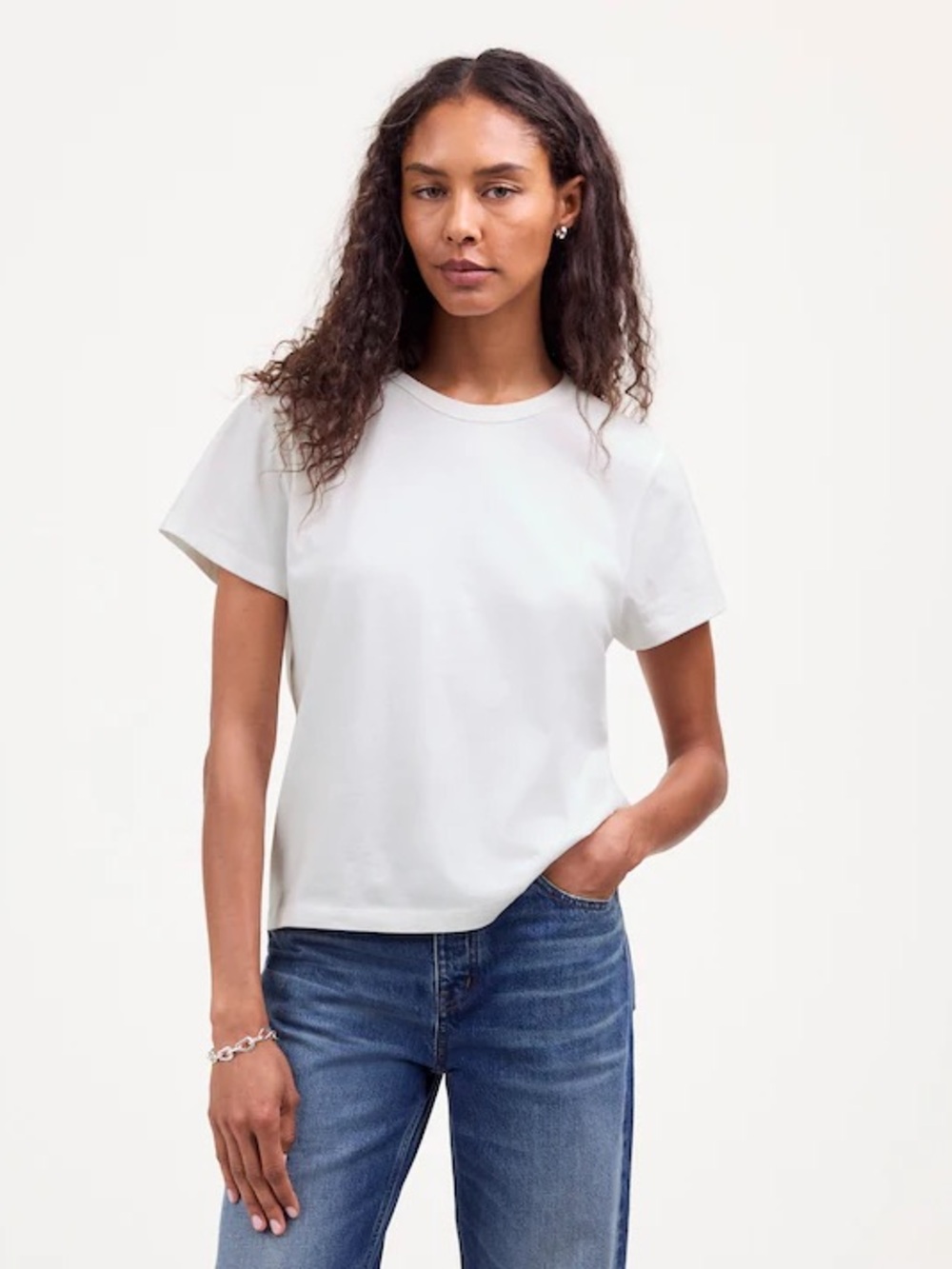 Madewell The Perfect Crewneck Tee in Allday Jersey